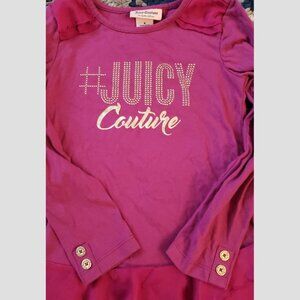 Little Girls Purple Violet Juicy Couture Long Sleeve Shirt